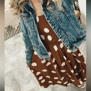 Madewell Brown Polka Dot Maxi Dress